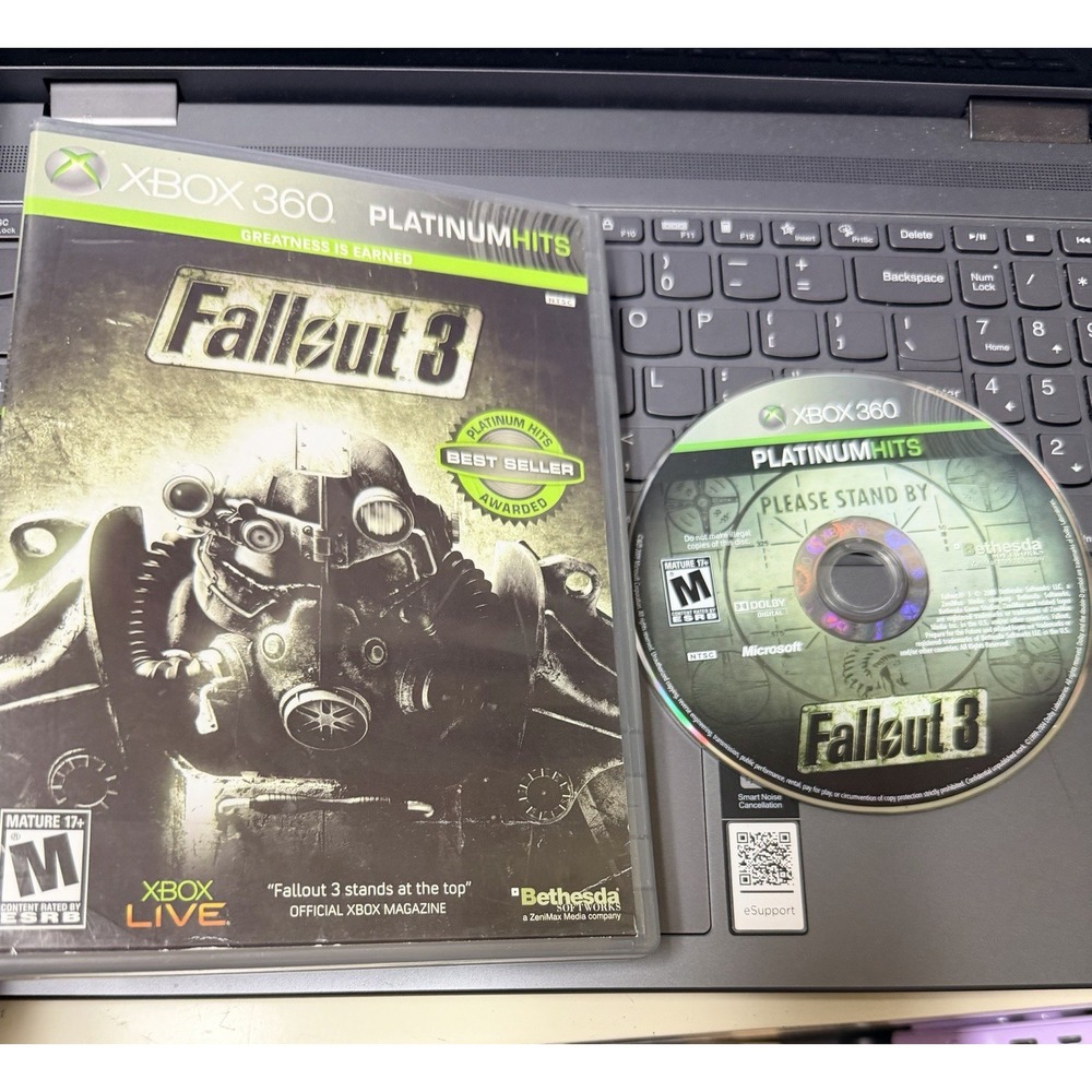 Fallout 3 Microsoft Xbox 360 Platinum Hits Best Seller Bethesda‎ RPG Game